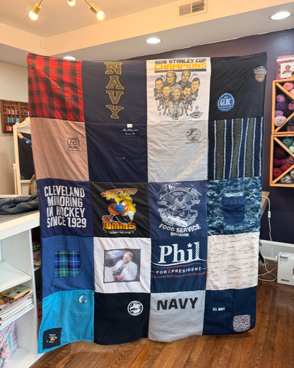 Memory T-Shirt Quilt Blanket (Lap Throw, Twin, Double, Large Throw, Queen)