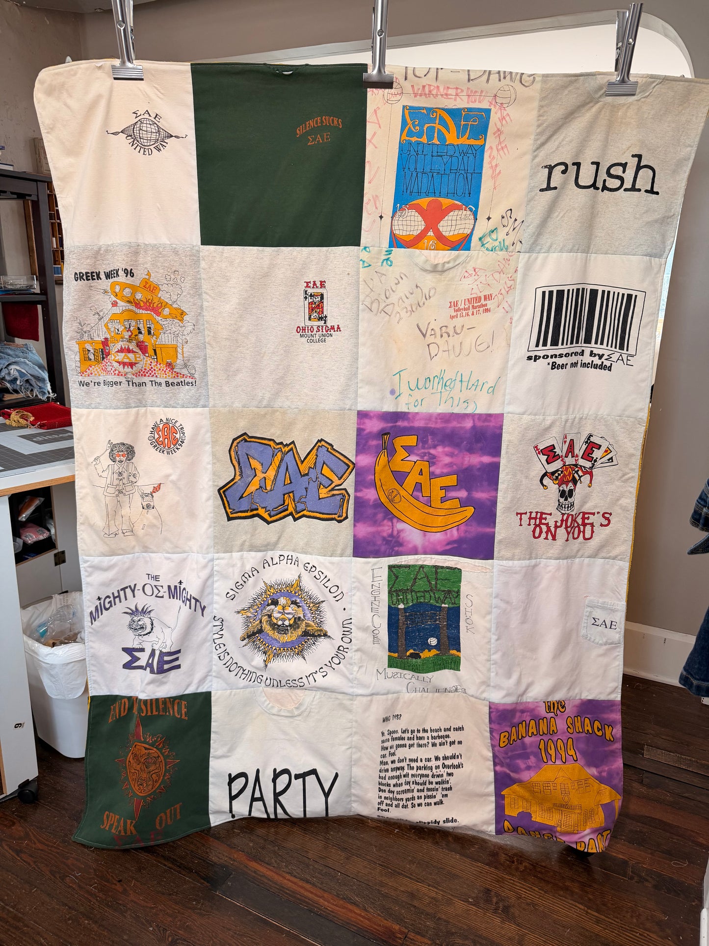 Memory T-Shirt Quilt Blanket (Lap Throw, Twin, Double, Large Throw, Queen)